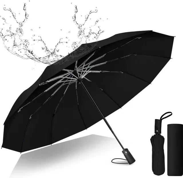 av-kjlp Auto Open And 3 Fold For Protection Against Rain Sun&UV Rays with cover Umbrella