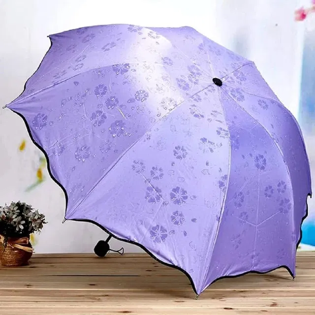 Adorazone Uv Magic 3 Fold Purple Umbrella Umbrella
