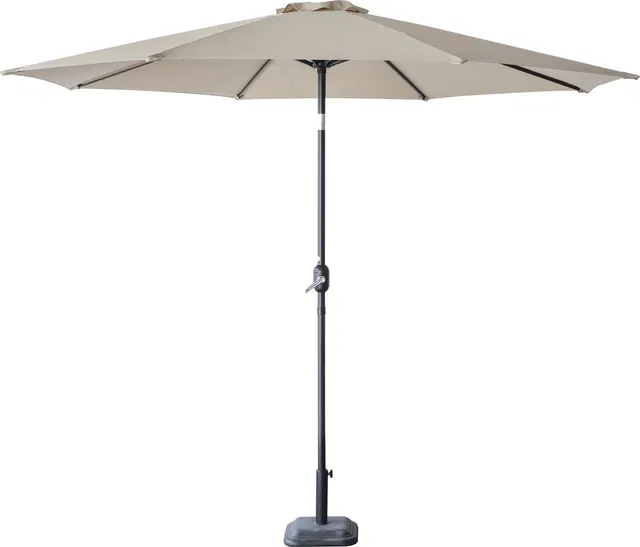 Nawbeda 9ft Outdoor Patio Umbrella Waterproof with Iron Base & Crank Handle Umbrella