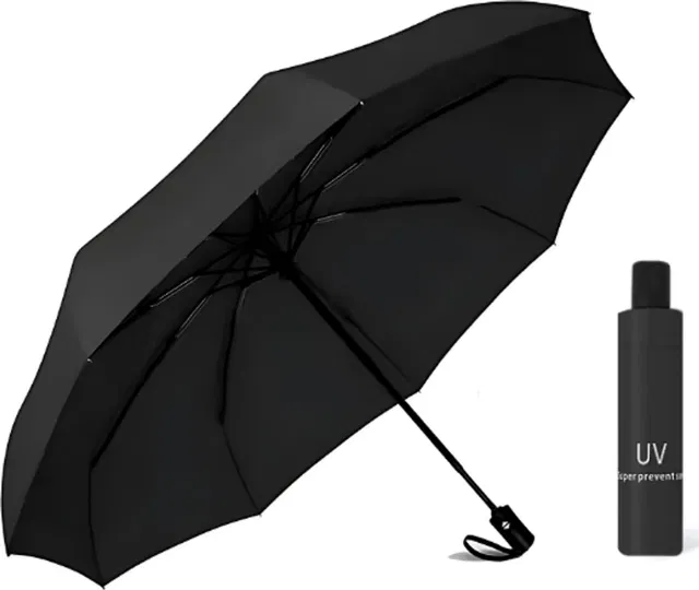 Jiyan Enterprise Large Auto Open Close Umbrella Windproof UV Foldable for Men & Women Umbrella