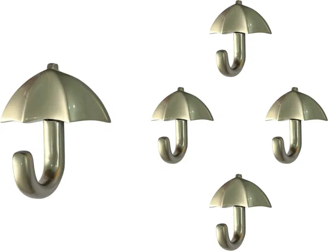DoorMitr DoorMitr Umbrella Single Hook | Heavy-Duty | Kitchen & Bathroom | Full Satin Hook 1