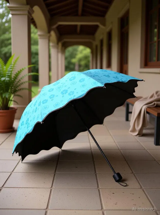 TAPAHPRIYAY 3 Fold Magic Umbellar UV Protection, Beautiful Creative Magical of Blooming Umbrella