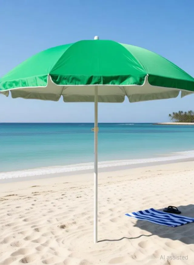 Rainpopson Outdoor Garden 6 Feet Without Stand Beach And Sun Garden Umbrella