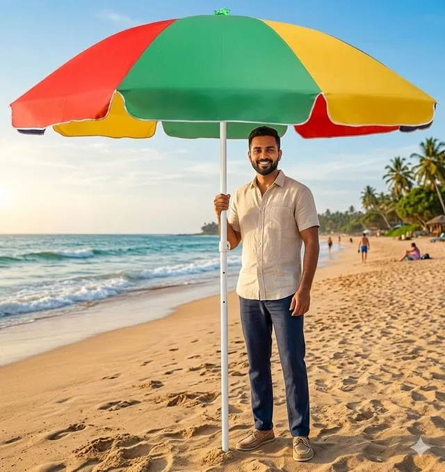 unicornstore Premium Multicolor Outdoor Garden Patio Beach Sun Shade Umbrella Umbrella