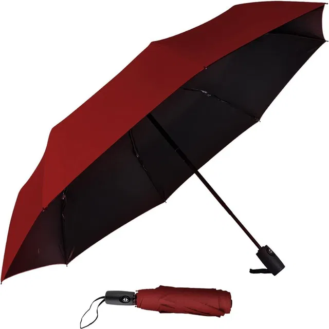 VAVSU Auto Open Close Travel Umrella for Men-Women. Windproof and Strong Compact Mini Umbrella