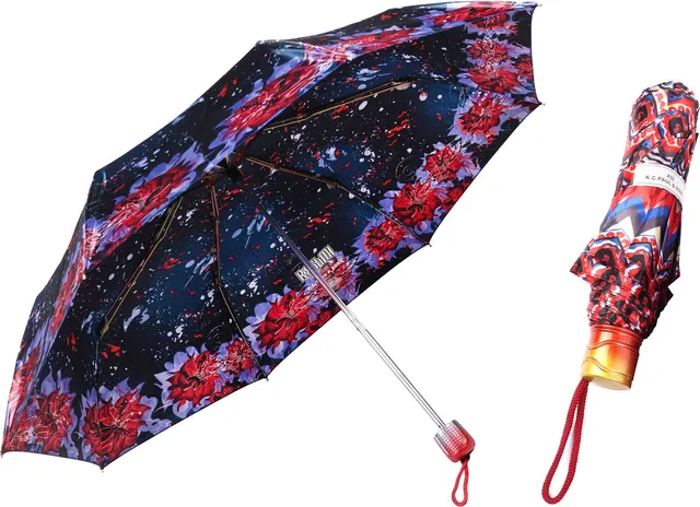 Adi K.C.Paul & Sons Reshmi 3 fold multicolor umbrella for men & women | Adi KC Paul Umbrella