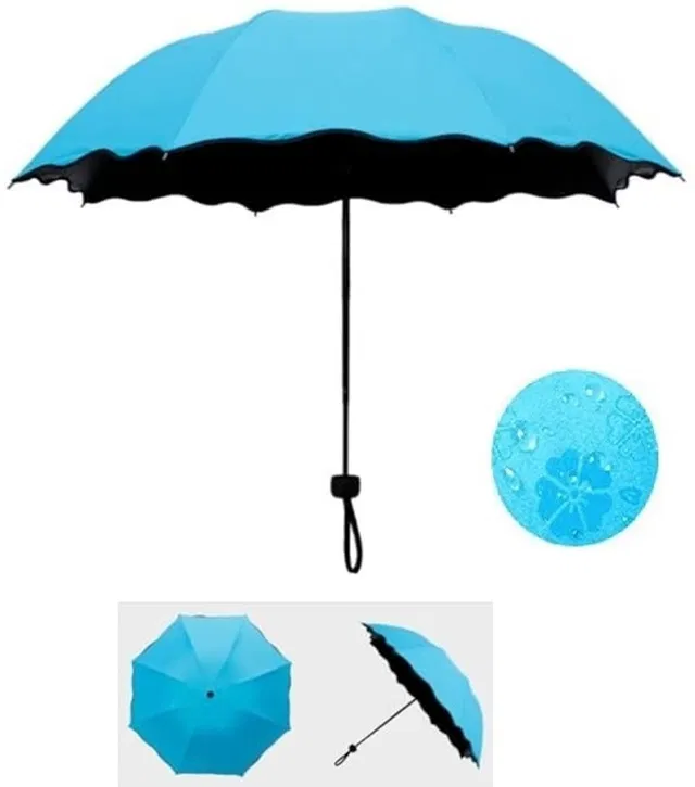 TAPAHPRIYAY 3 Fold UV Protection, Stylish Travel Umbrella for Sun & Rain Umbrella