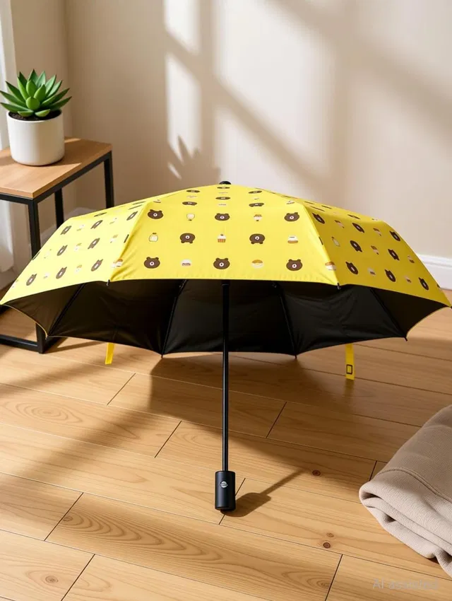 KEKEMI 3 Fold Manual Sun & Rain Umbrella