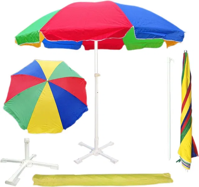 Rainpopson Garden Umbrella with Stand 8 feet Outdoor Big Size Garden Umbrella for Men (R7) Umbrella