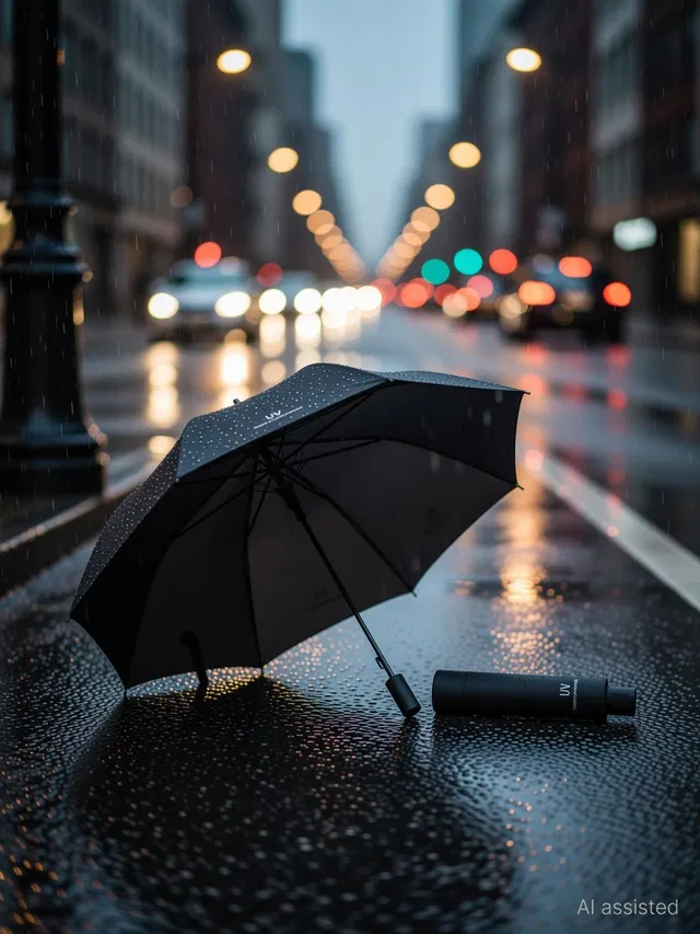 RainMat Auto Open Umbrella with 8-Ribs / Rain & UV Protection For Men, Woman & Child Umbrella