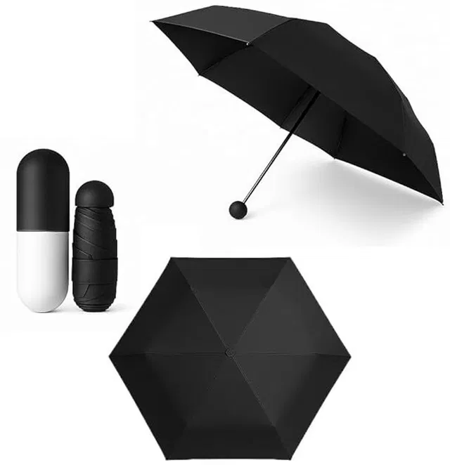 GRYPP Capsule Foldable Mini Umbrella for Men & Women| Pocket Size UV & Rain Protection Umbrella