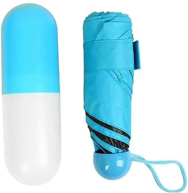 UMA Mini Compact Umbrella Windproof Travel Sun &Rain with capsule Cas Umbrella