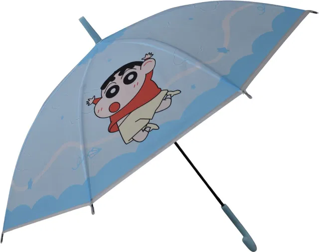 CHAATEWALA Blue Shin Chan Kids Umbrella Cartoon Print Rain Umbrella for Boys & Girls Umbrella