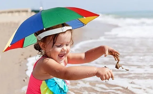 timecarry Rainbow Umbrella Hat Hands free Z17 Umbrella
