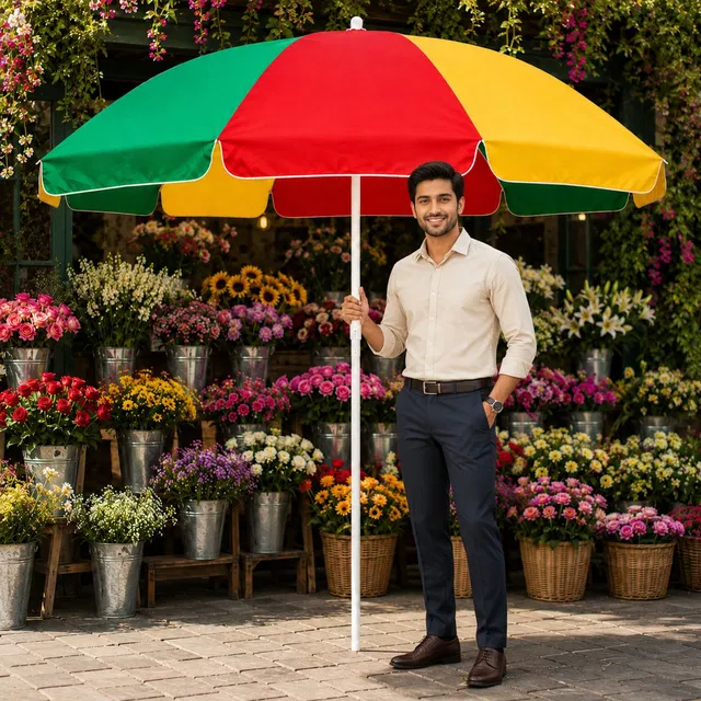 RAINVIBE Large Garden Umbrella for Cafe Hotel Patio and Event Seating Umbrella