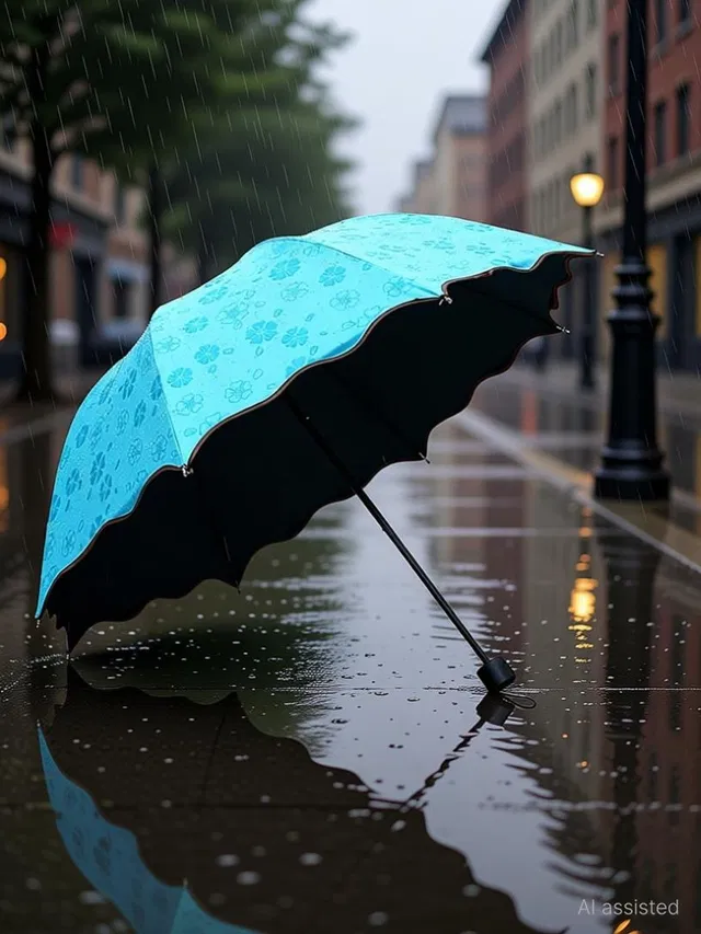 COEUS Secret Blossoms Magic Umbrella, 4-Fold, UV Protection, Umbrella