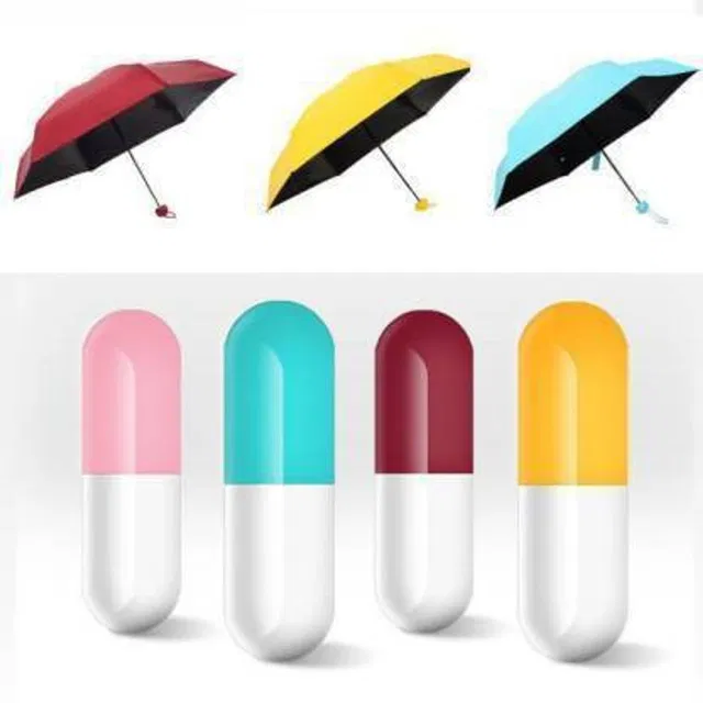ATHIZ GROUP Ultra Mini UV Coated 4-Fold Travel Capsule, 100 cm Umbrella