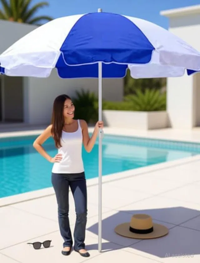 Rainpopson Garden Umbrella Without Stand Outdoor Big Size 7ft Garden S7 Umbrella