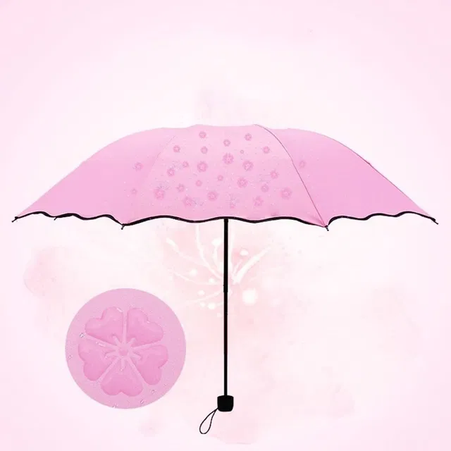 SKYZONE 3 Fold Mini Blossom Magic Compact Umbrella For Sun UV Protection and Rainy Season For Girls, Women, Boys, Men (Multi-Color) Umbrella