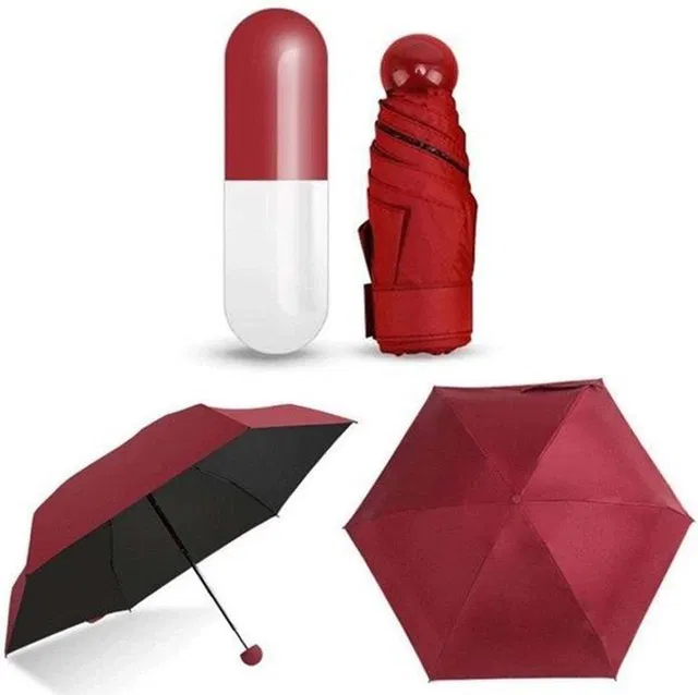 Dwiza Enterprise Ultra Light Mini Folding Capsule Umbrella UV Coated with Capsule Case Umbrella