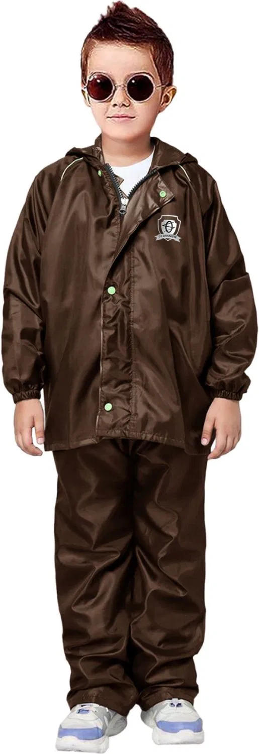 CRYSTAL REVENUE Self Design Boys & Girls Raincoat