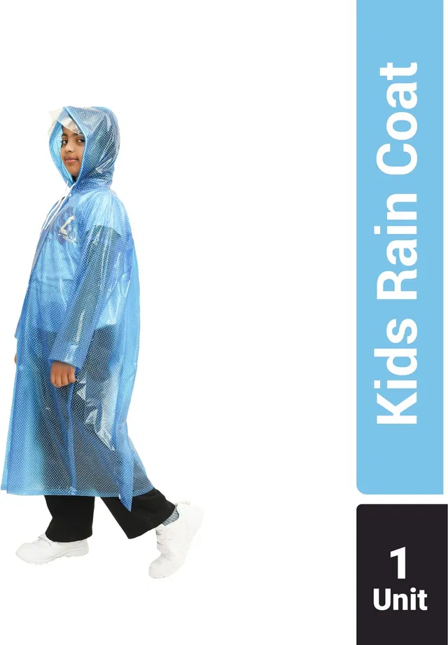 Adrenex Blue Solid Boys & Girls Raincoat
