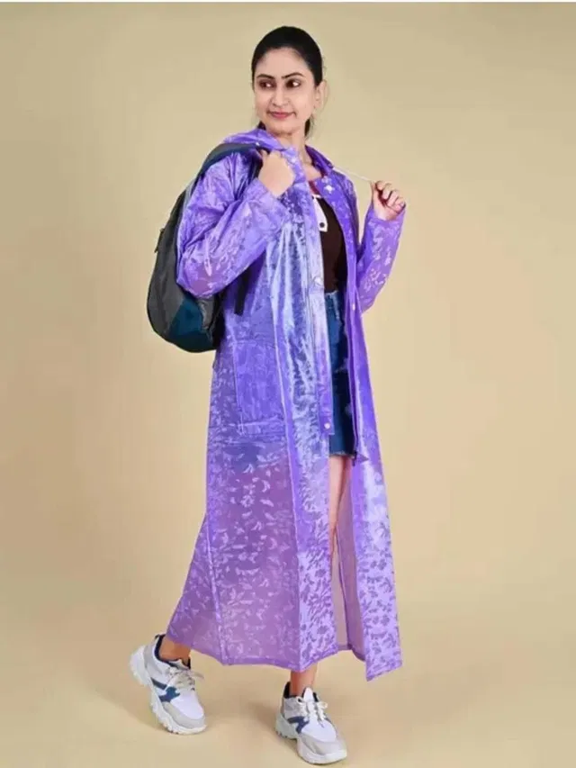 bina fashion Graphic Print Girls Raincoat
