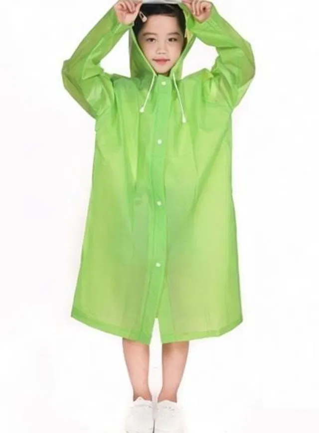 WKLOUYHE Solid Boys & Girls Raincoat