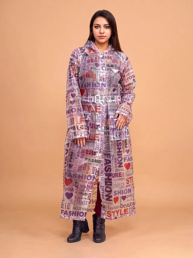 Lux Venus Floral Print Women Raincoat
