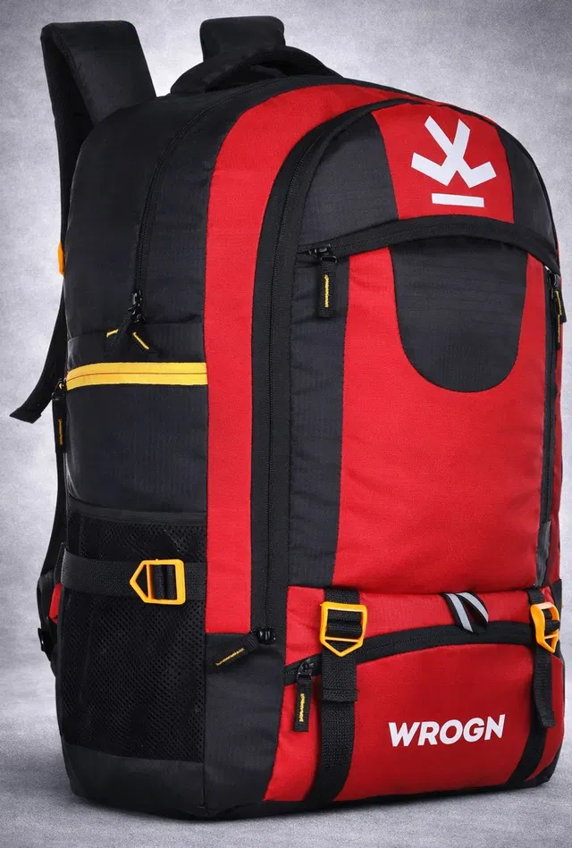 WROGN Lightweight Water-Resistant Backpack with Multiple Compartments for Travel Rucksack  - 60 L