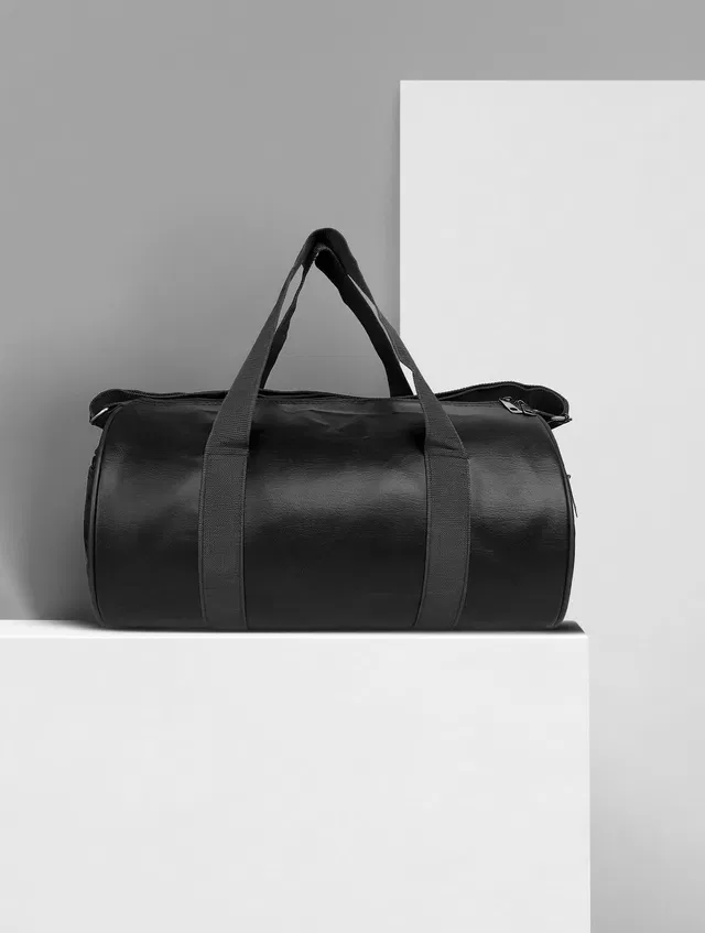 Javrang (Expandable) Gym Duffel Bag for Fitness| Sports and Travel|Men, Boys & Girls (Black)) Gym Duffel Bag