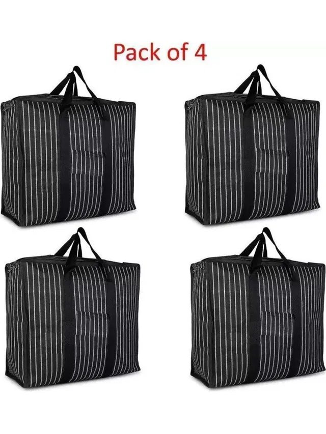 MANROM (Expandable) Polyester Shopping Bags Strong Handles Reinforced Handles jhola PACK OF 4 Duffel Without Wheels
