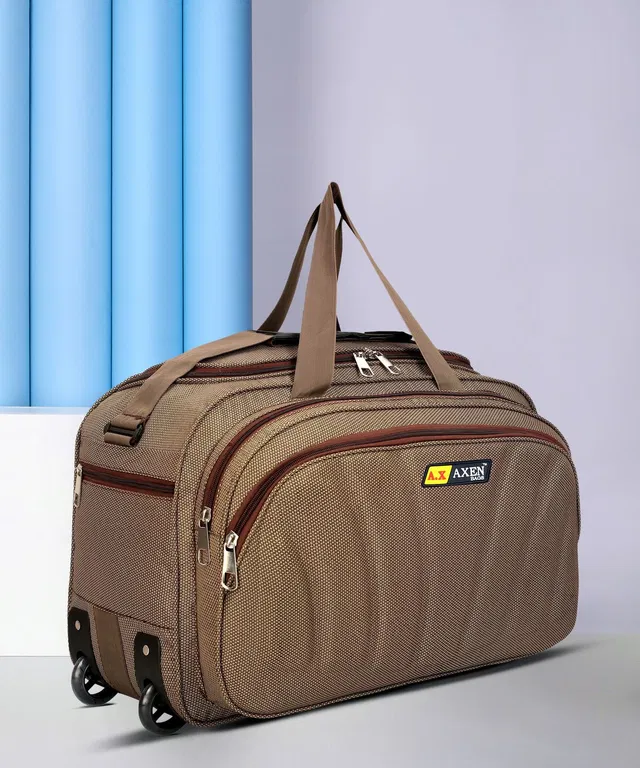 TAHAFASHION (Expandable) 60 L Strolley Duffel Bag Unisex High Density Travel Bag with Large Capacity Duffel With Wheels (Strolley)