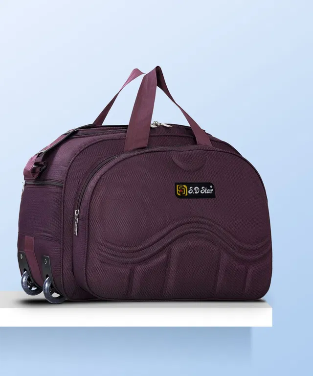 SD Star (Expandable) Fabric Travel Duffel Bags for Men and Women Duffel With Wheels (Strolley)