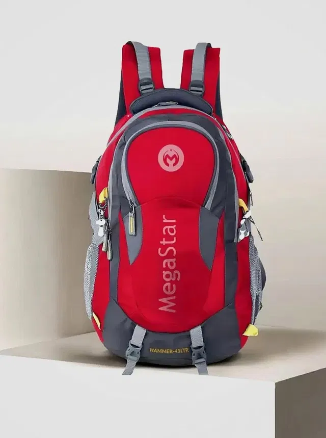 MegaStar Hammer Waterproof Travel Backpack Outdoor Hiking Trekking Bag With Rain Cover Rucksack  - 45 L