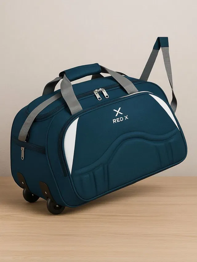 REDX (Expandable) Epoch Nylon 80 litres Waterproof Duffle bag Strolley Duffle Bag- 2 Wheels Duffel With Wheels (Strolley)