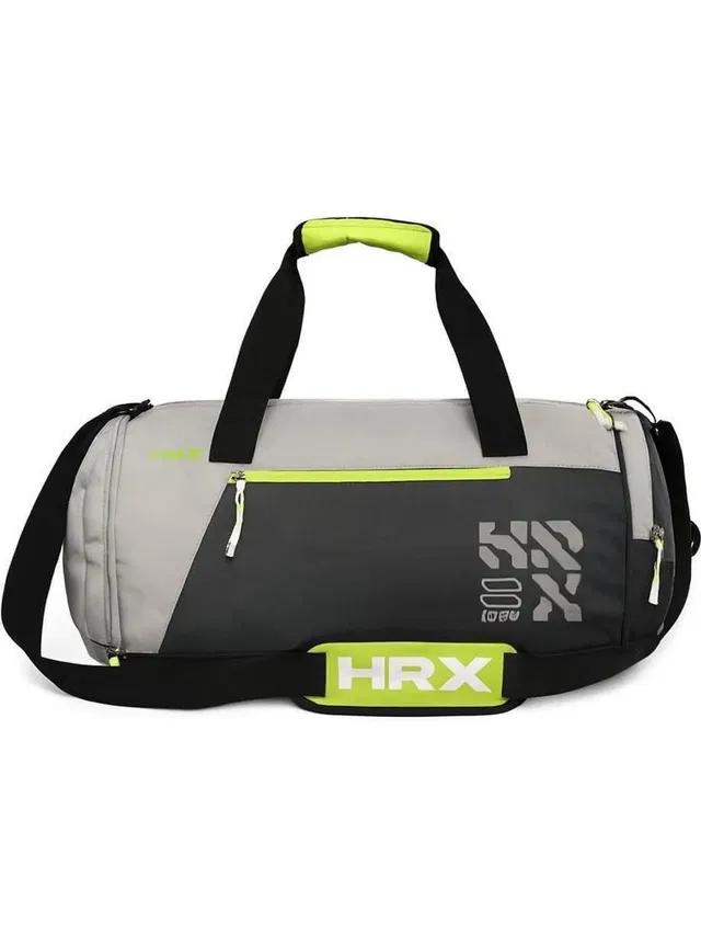 HRX by Hrithik Roshan Unisex Travel Duffle Bag/Gym Sports With shoe compartment & Yoga Mat Holder Gym Duffel Bag