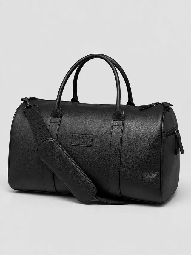 HRX by Hrithik Roshan (Expandable) faux leather stylish weekender travel duffle bag / gym sport bag for men & women Gym Duffel Bag