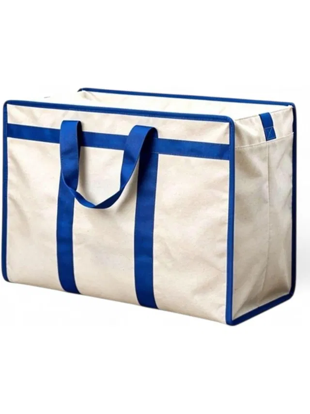 Ekrada (Expandable) Large 145L Fabric Storage Bag | Big Size Organizer with Zipper Closure Duffel Without Wheels