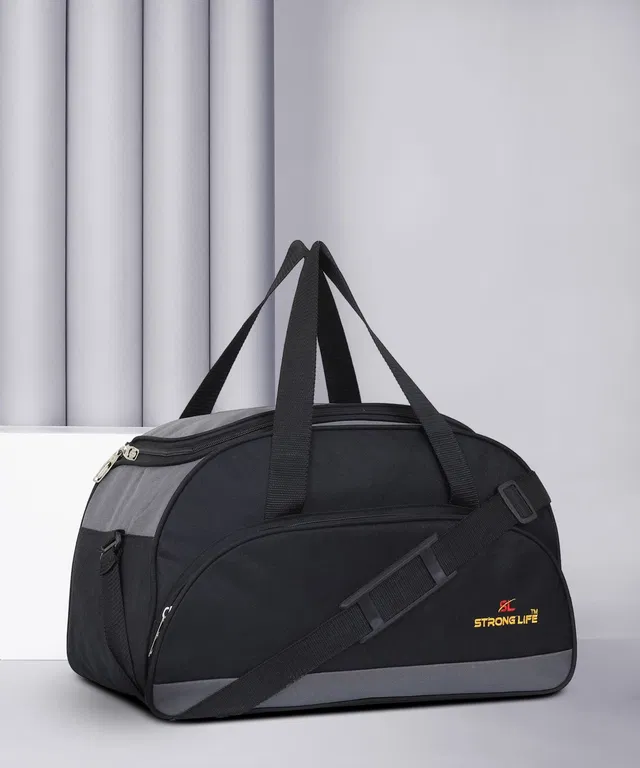 STRONG LIFE BLACK 35 Liters Luggage Travel Duffle Bag For Men And Women Duffel Without Wheels