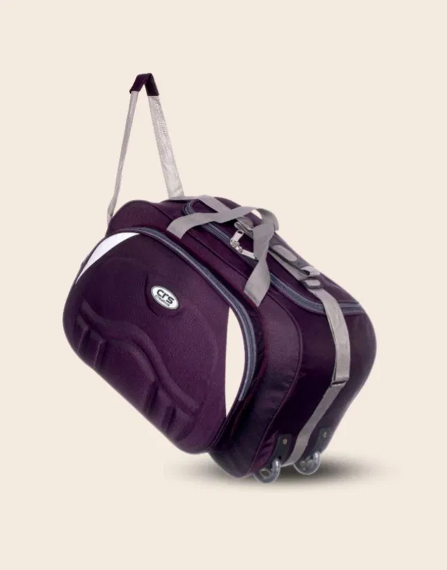 CRS (Expandable) Duffel Bag - Travel Trolley Bag Duffel With Wheels (Strolley)