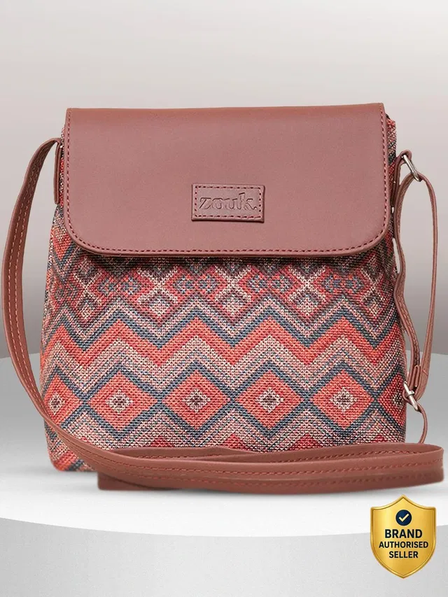 ZOUK Multicolor Sling Bag Gwalior Weaves Flap