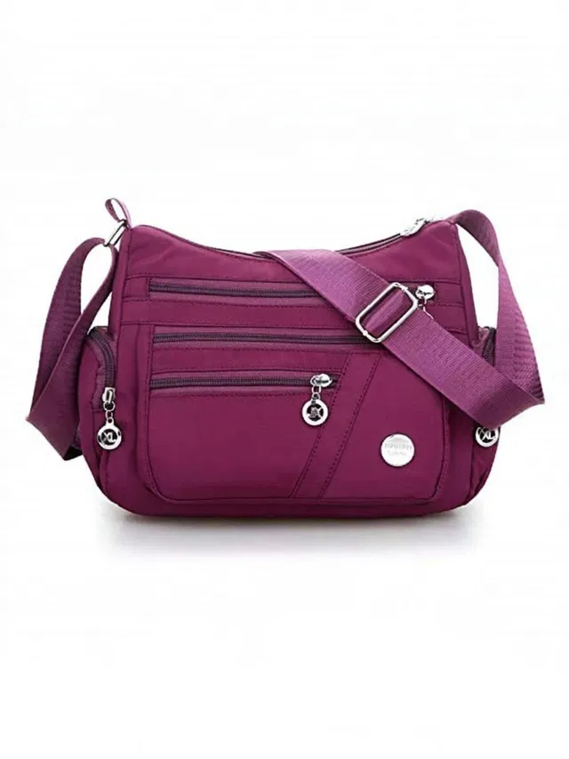 SYGA Purple Sling Bag Women's Small Crossbody Bag, Waterproof Nylon,Sling Bag(Purple)