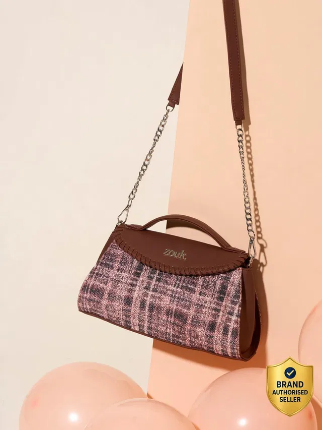 ZOUK Pink Sling Bag Saisha Sling Bag - Cashmere Noir (Pink)