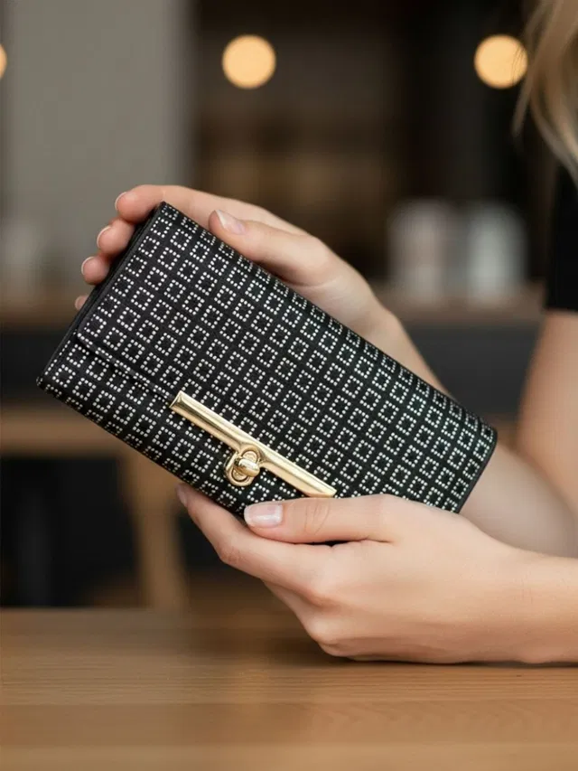 ALSU Casual, Party, Formal Black, White  Clutch