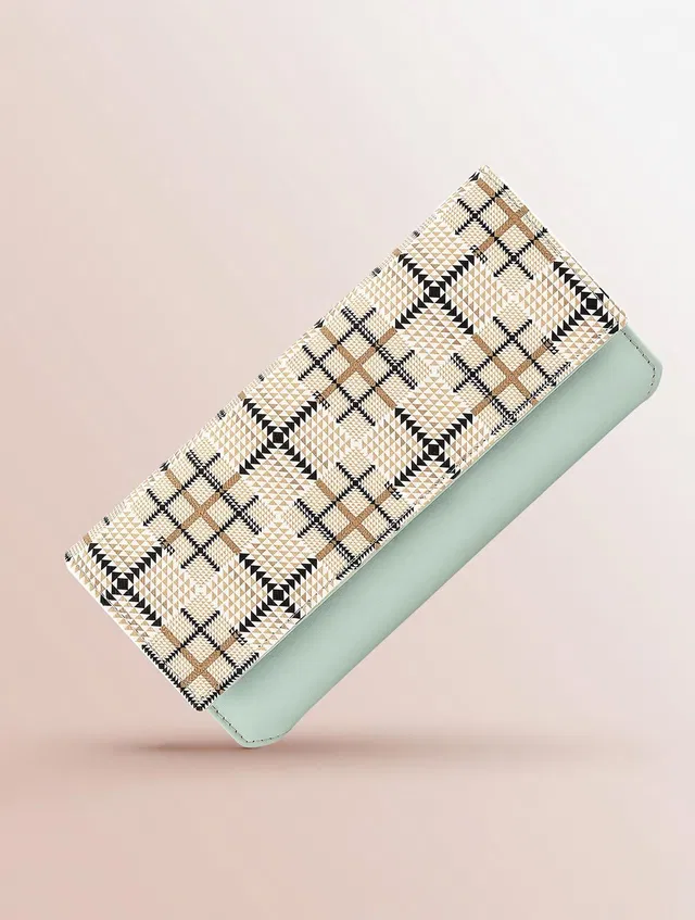 Fiesto fashion Casual, Formal, Party Green, Beige  Clutch