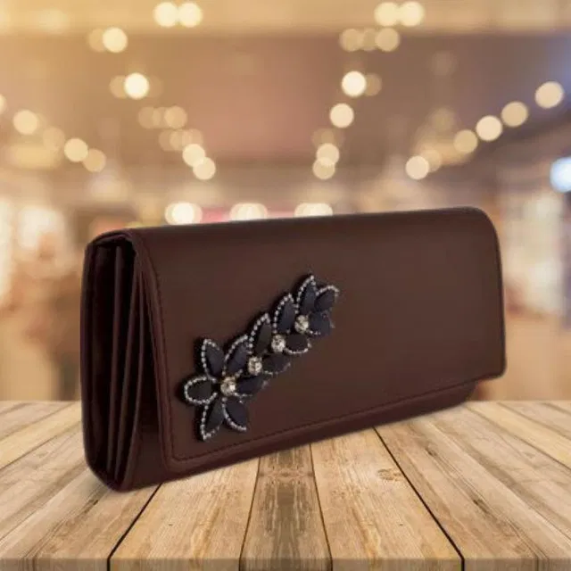 G M W Casual Brown  Clutch
