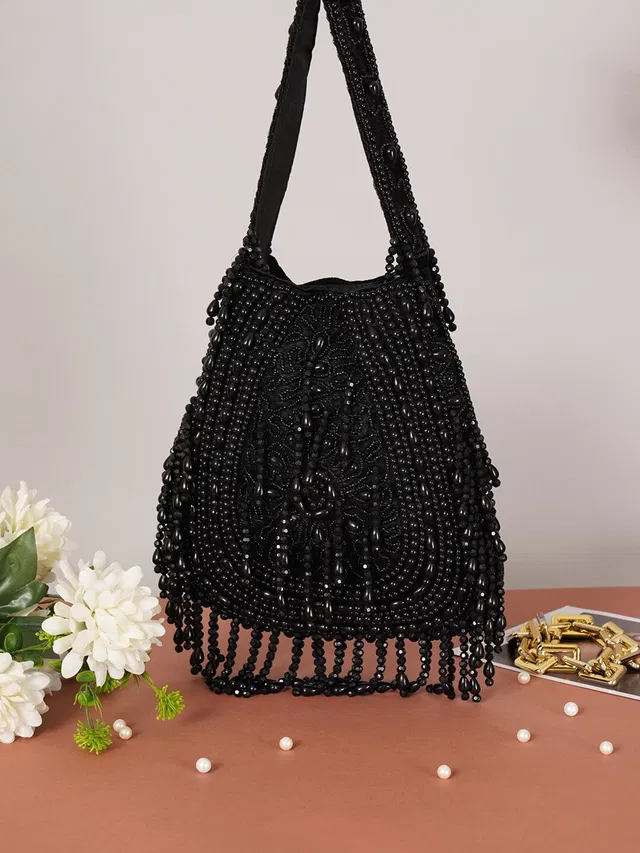 Fabbhue Party Black  Clutch