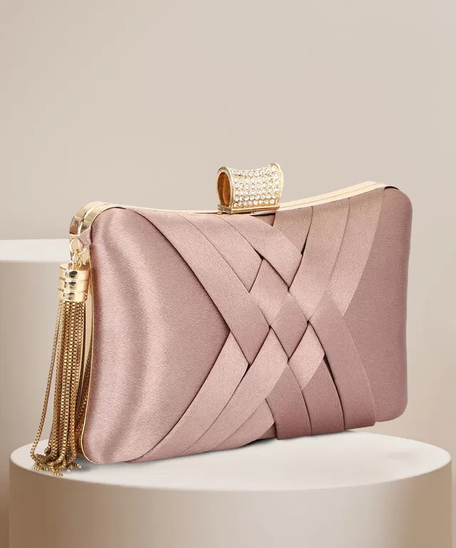 Toobacraft Party Beige, Brown, Gold  Clutch