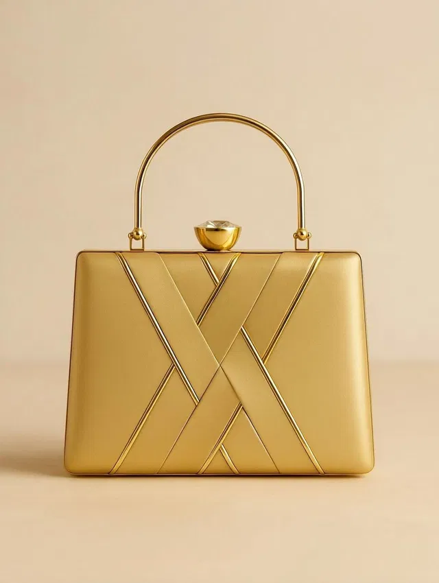SeeNLee Casual, Party Gold  Clutch